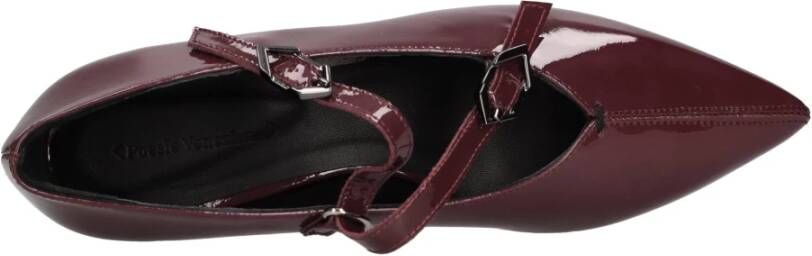 Poesie Veneziane Platte schoenen Rood