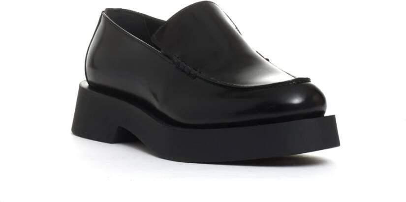 Poesie Veneziane Zwarte leren Loafer Moccasin Black Dames