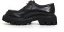 Poesie Veneziane Zwarte Leren Noorse Stijl Schoenen Black Dames - Thumbnail 3