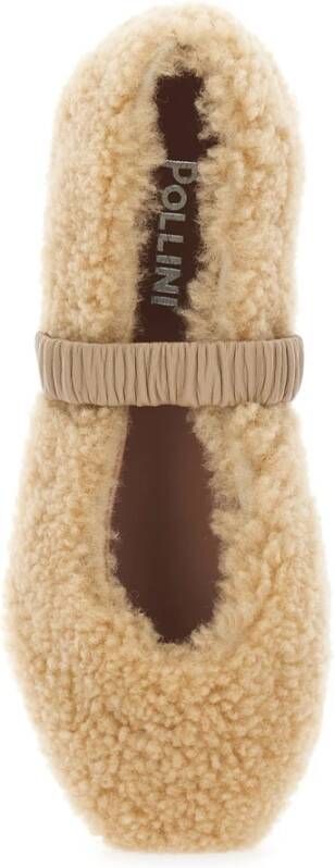 Pollini Beige Platte Ballerina Schoenen