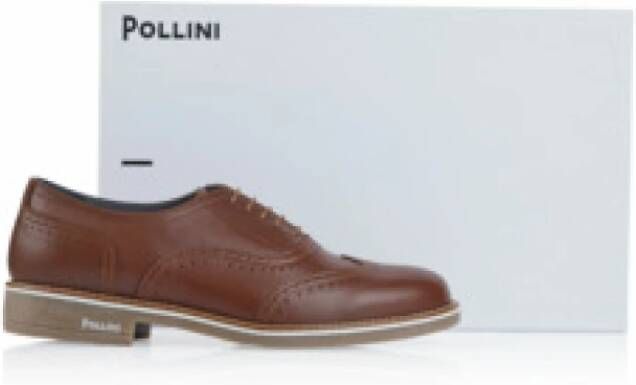 Pollini Bruine Heren Sneaker Comfortabel en Stijlvol