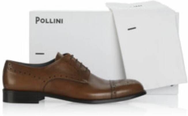 Pollini Bruine Heren Sneaker Comfortabel & Stijlvol