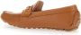 Pollini Bruine leren loafers met logoplaquette Brown Dames - Thumbnail 3