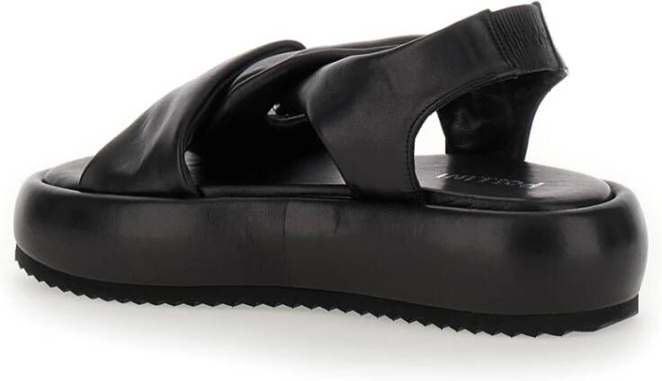 Pollini Flat Sandals Black Dames
