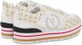 Pollini Witte kalfsleren sneakers met suède en ivoorkleurige PVC-details White Dames - Thumbnail 2