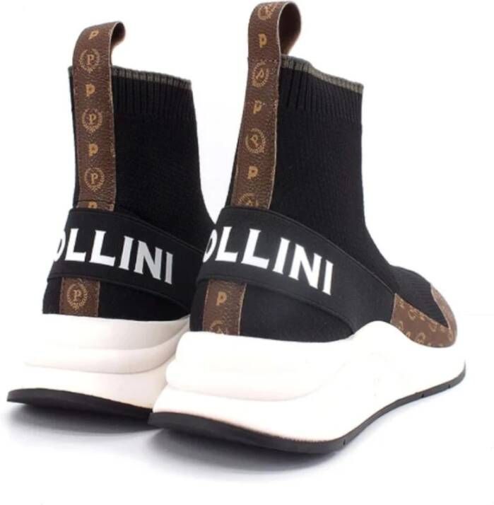 Pollini Heritage Print Slip-On Sneakers Zwart Dames