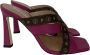 Pollini Fuchsia Sandalen met Bruine Bandjes en Heritage Print Meerkleurig Dames - Thumbnail 2