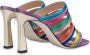 Pollini Multicolor Satijnen en Strass Sandalen Meerkleurig Dames - Thumbnail 3