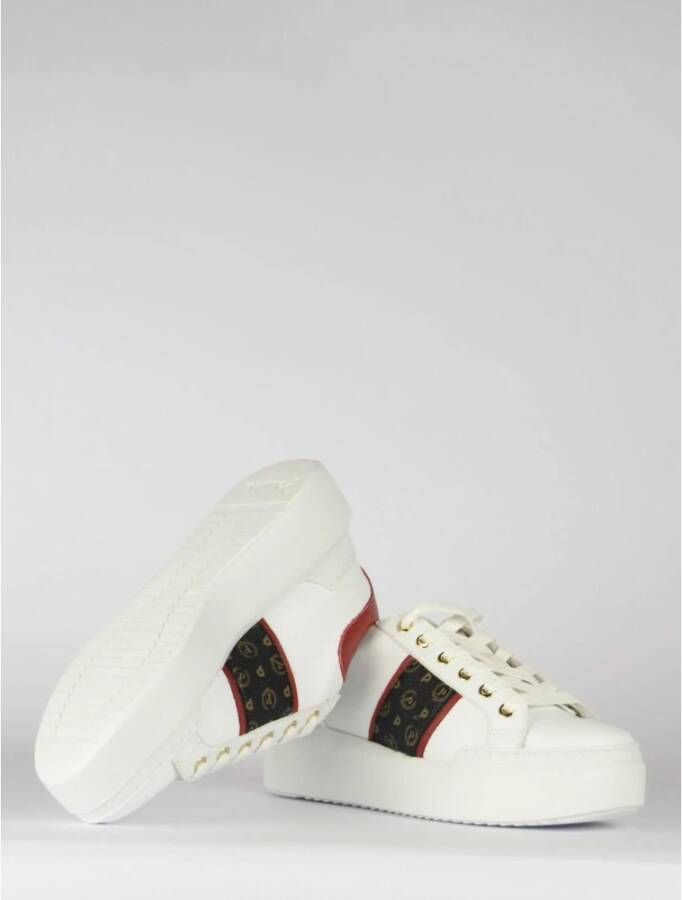 Pollini Monogram Band Sneaker Wit Dames