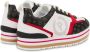 Pollini Heritage Nero Leren Sneakers met Crosta en PVC Details White Dames - Thumbnail 2