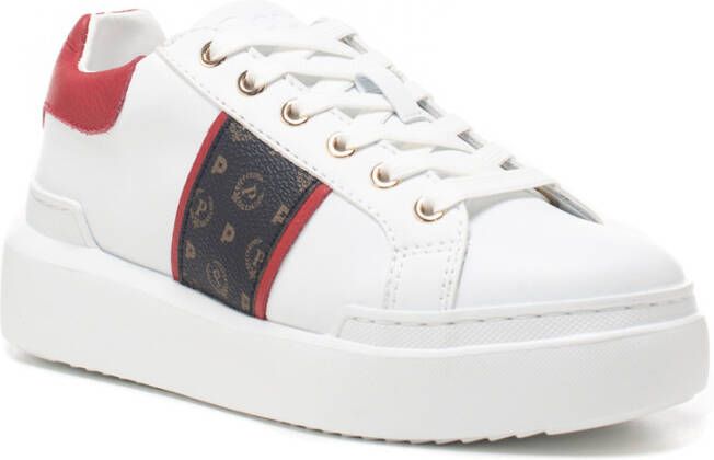 Pollini Dames Sneakers met Monogram Logo Band Wit Dames