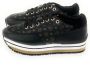 Pollini Zwarte Heritage Print Sneakers voor dames Zwart Dames - Thumbnail 2
