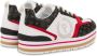 Pollini Heritage Nero Leren Sneakers met Crosta en PVC Details White Dames - Thumbnail 4