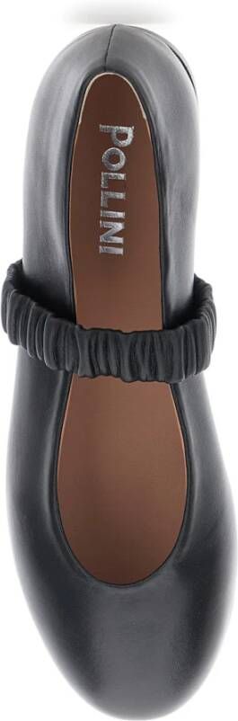 Pollini Zwarte Ballerina Nappa Platte Schoenen
