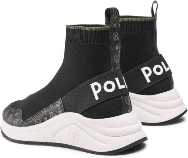 Pollini Zwarte lage sneakers