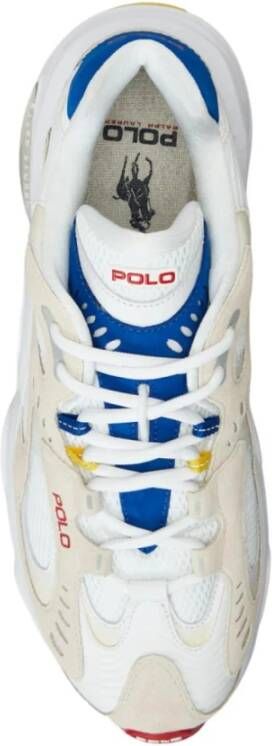 Polo Ralph Lauren Beige Moderne Sneaker met Kleurrijke Details Multicolor Heren