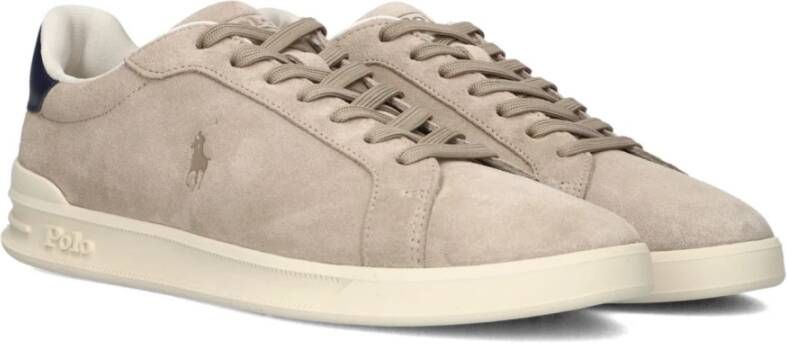 Polo Ralph Lauren Beige Suede Heritage Court II Sneakers Beige Heren