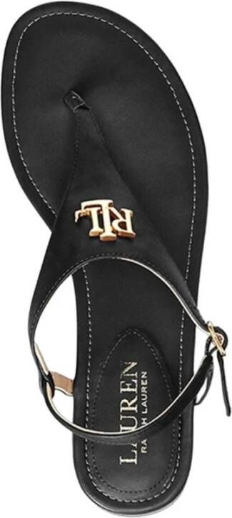 Polo Ralph Lauren Dames sandalen an zwart leer Black Dames