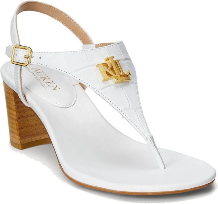 Polo Ralph Lauren Flat Sandals White Dames