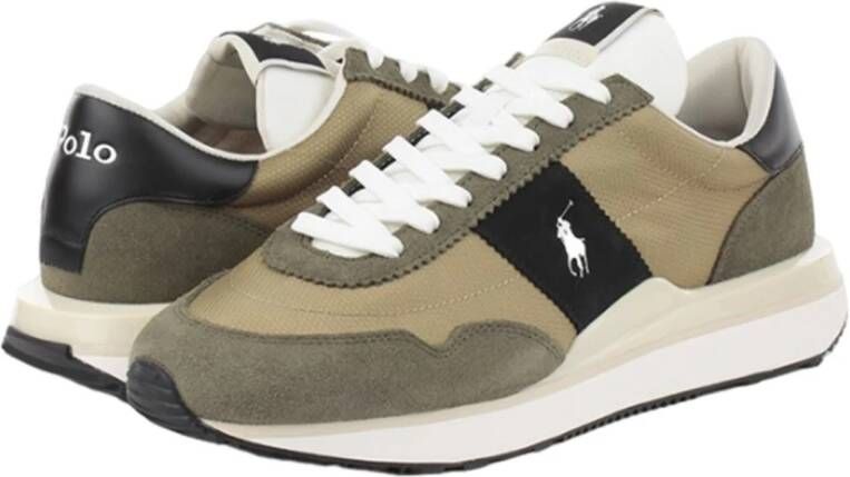 Polo Ralph Lauren Groene Sportieve Textiel Sneakers voor Mannen Multicolor Heren