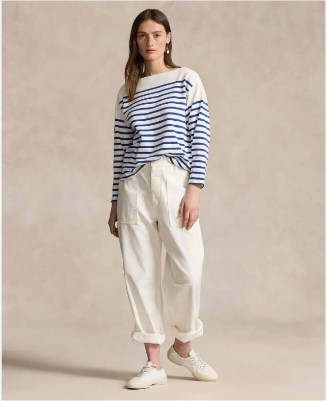Polo Ralph Lauren Klassiek gestreept bootneck T-shirt