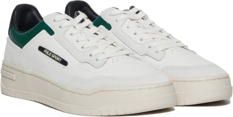 Polo Ralph Lauren Sneakers van suède en roomleer White Heren