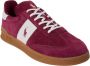 Polo Ralph Lauren Sportieve Bordeauxrode Suède Heren Sneakers Red Heren - Thumbnail 13