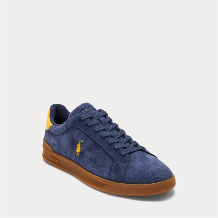 Polo Ralph Lauren Suede Heritage Court 2 Sneakers Blue Heren