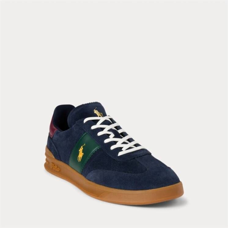 Polo Ralph Lauren Vintage Suede Heritage Aera Sneakers Blue Heren