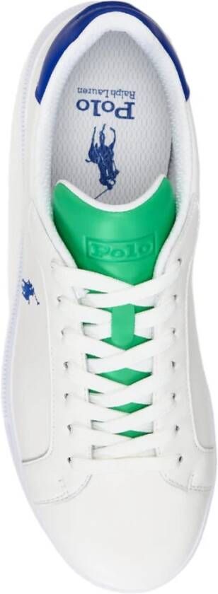 Polo Ralph Lauren Wit Groen Blauw Sneaker HRT CRT White Heren