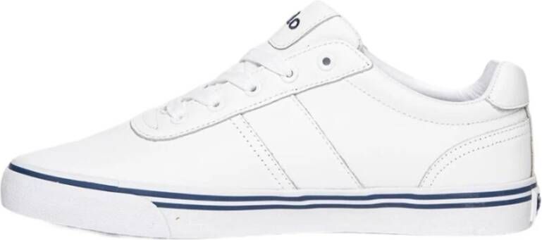 Polo Ralph Lauren Witte casual leren sneakers oor heren White Heren