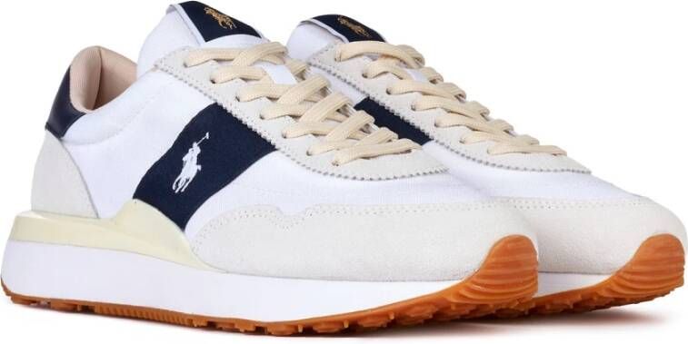 Polo Ralph Lauren Witte Hunter Navy Leren Schoenen White Heren