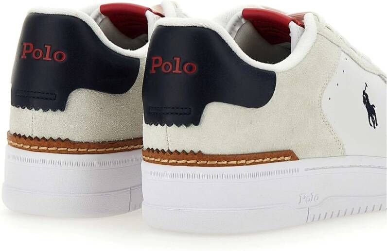Polo Ralph Lauren Witte Leren Sneakers Master Court Stijl