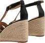 Polo Ralph Lauren Dames Sleehak Leren Sandalen Black Dames - Thumbnail 5