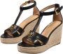 Polo Ralph Lauren Dames Sleehak Leren Sandalen Black Dames - Thumbnail 6