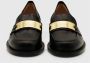 Pomme D'or Zwarte leren instapper met gouden gesp Black Dames - Thumbnail 2