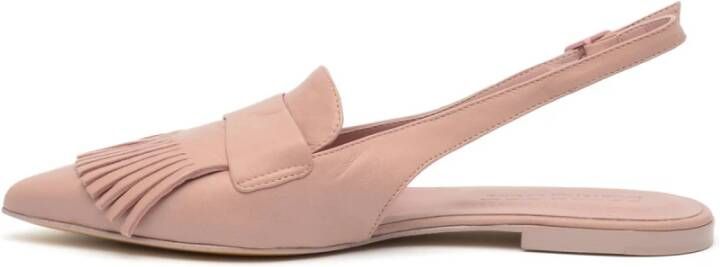 Pomme D'or Roze Leren Slingback met Nappine Detail Pink Dames