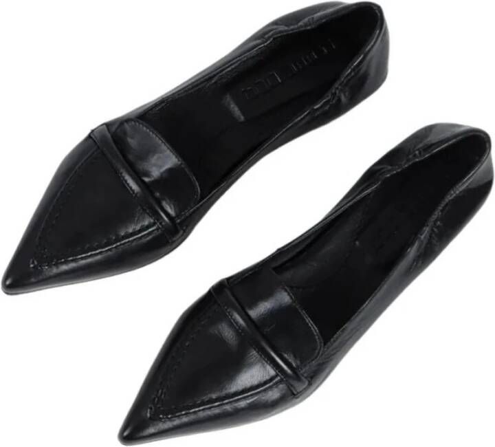 Pomme D'or Zwarte leren Decolleté schoen