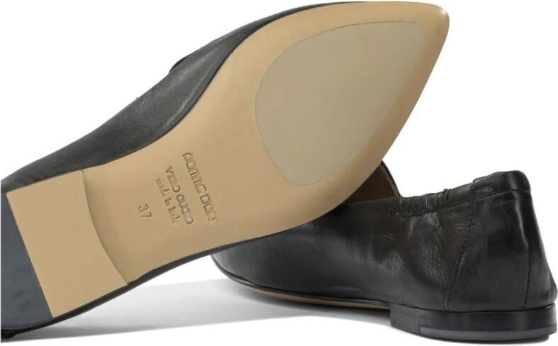 Pomme D'or Zwarte Leren Loafers Elegante Stijl