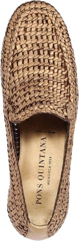 Pons Quintana Bronzen Geweven Leren Loafer
