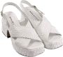 Pons Quintana Elegant White Leather Sandals White Dames - Thumbnail 2