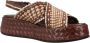 Pons Quintana Moderne Maui Platte Sandalen Brown Dames - Thumbnail 8