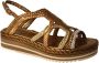 Pons Quintana Handgeweven Metallic Koperen Sandaal Brown Dames - Thumbnail 5