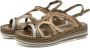 Pons Quintana Handgeweven Metallic Koperen Sandaal Brown Dames - Thumbnail 3