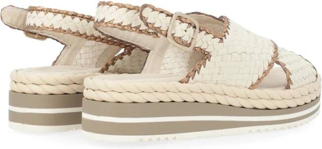 Pons Quintana Ivoor Bronzen Sandaal voor Zomerstijl Beige Dames