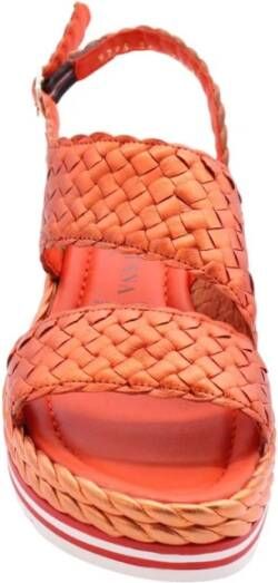 Pons Quintana Stijlvolle Platte Sandalen voor Vrouwen Orange Dames