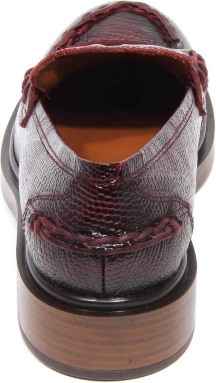 Pons Quintana Vintage-effect loafer in bordeaux