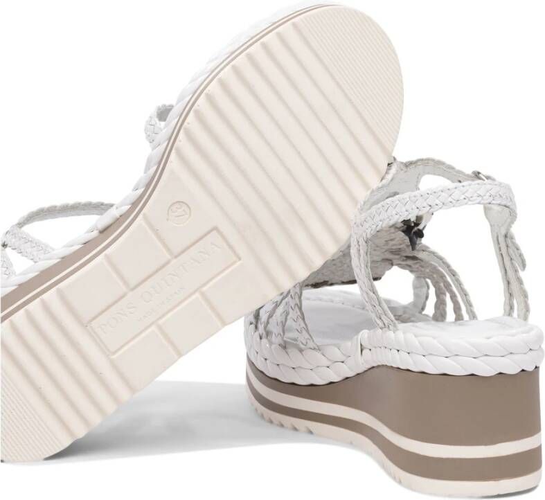 Pons Quintana Witte Sandalen voor Vrouwen Ss25
