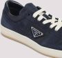 Prada Blauwe Suède Leren Sneakers - Thumbnail 2