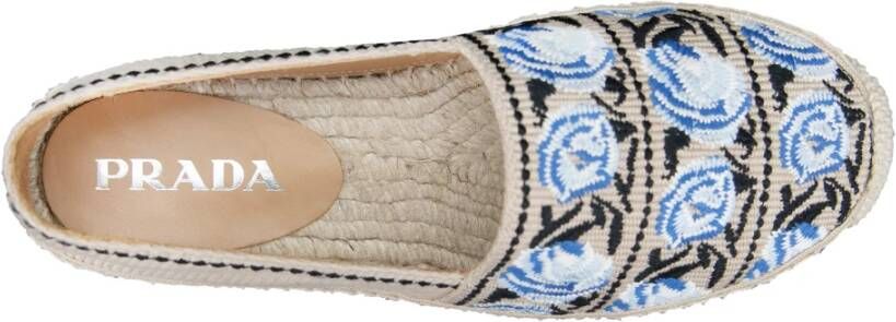 Prada Bloemen Slip-On Espadrilles Multicolor Dames